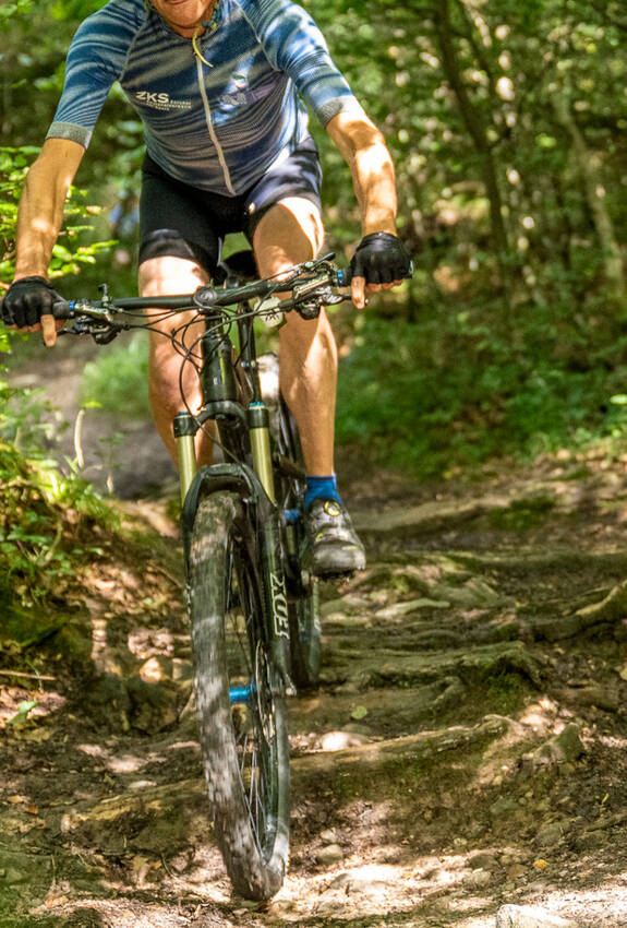 Mountainbike im Wald
